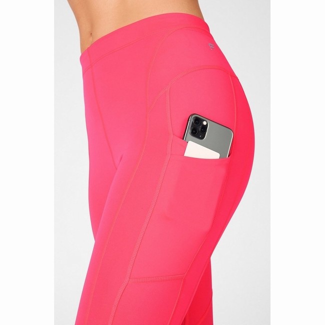 Fabletics High-Waisted Motion365® Reflective 7/8 Sandalwood Size Small 